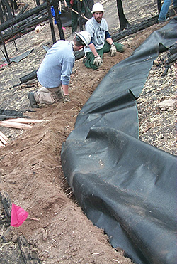 Silt fence installation